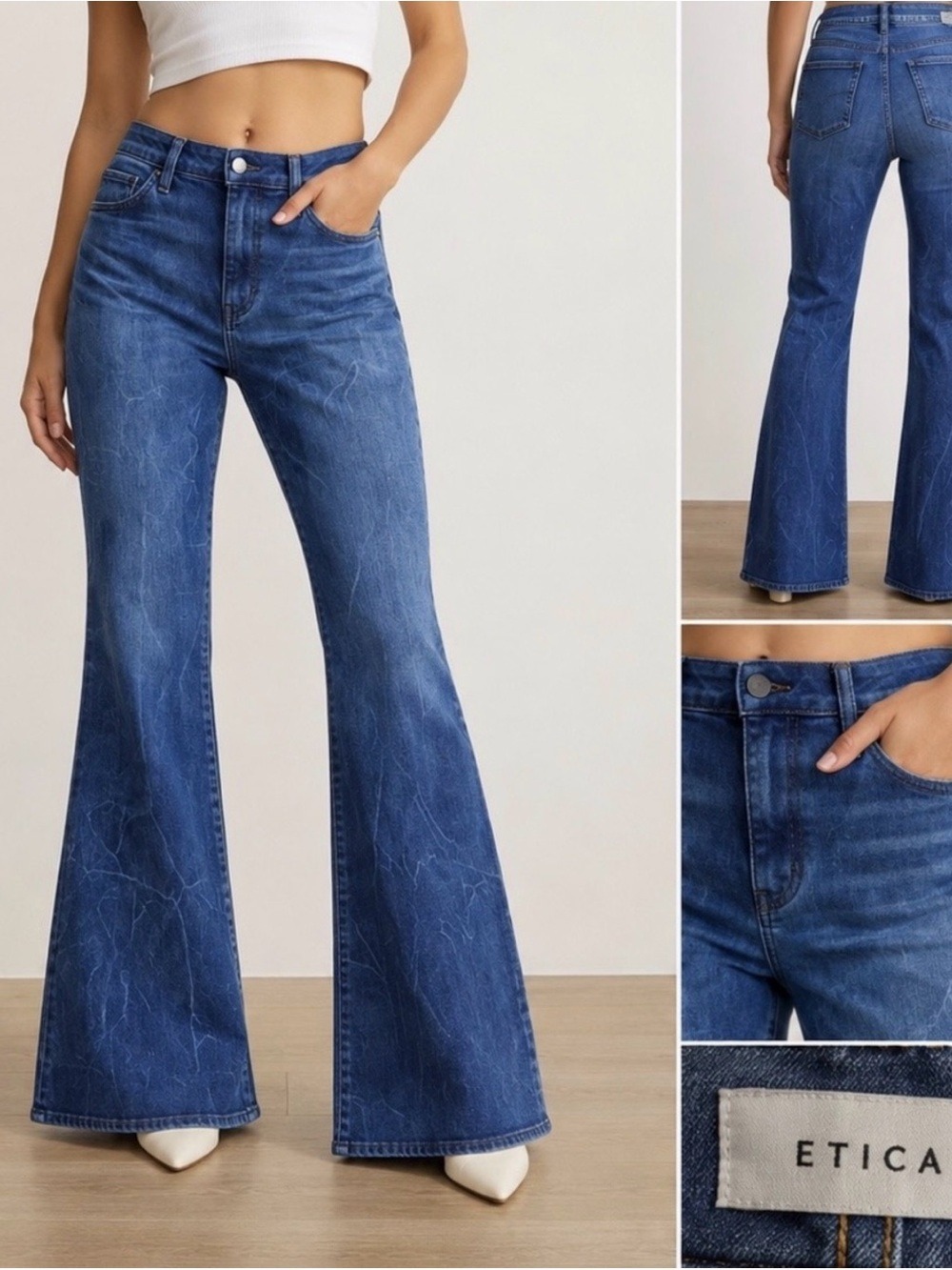 Etica High Rise Flare Jeans Size 25